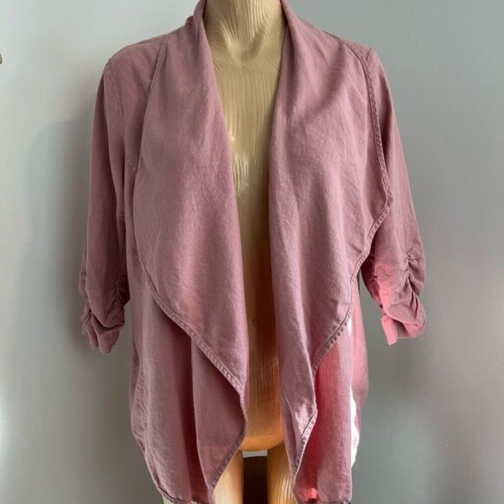 Vintage Jules & Leopold Casual Women’s Small Linen Pink Cardigan Sweater Jacket